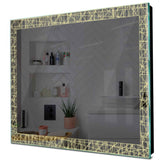 Specchio LED Quadrato | Controllo tramite interruttore a muro | Luce bianca calda - Reyze Serie Simetria Modello 1